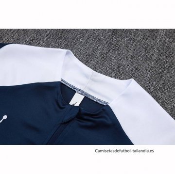 Chandal de Sudadera del Paris Saint-Germain 2025-2026 Azul Blanco