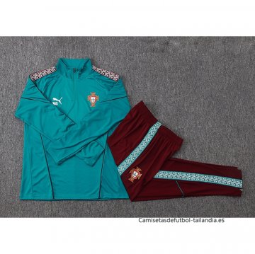 Chandal de Sudadera del Portugal Nino 2026-2027 Verde
