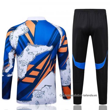 Chandal de Sudadera del Real Madrid 2025-2026 Azul Blanco