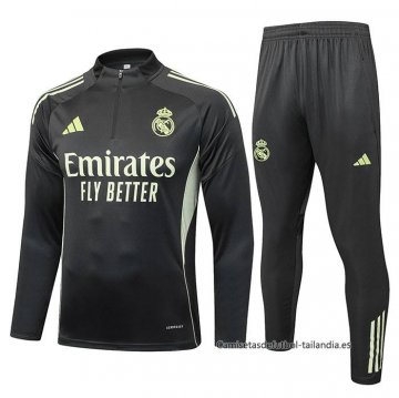 Chandal de Sudadera del Real Madrid 2025-2026 Gris Verde Chandal de Sudadera del Real Madrid 2025-2026 Gris Verde