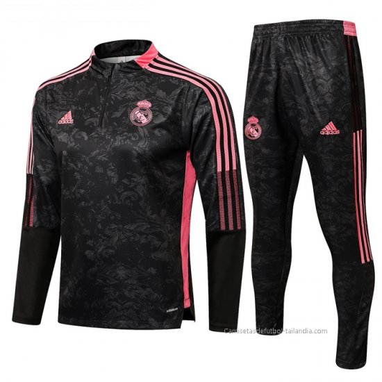 Chandal de Sudadera del Real Madrid Nino 2021-2022 Negro - Haga un click en la imagen para cerrar