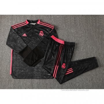 Chandal de Sudadera del Real Madrid Nino 2021-2022 Negro