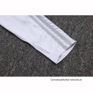 Chandal de Sudadera del Real Madrid Nino 2025-2026 Blanco Gris