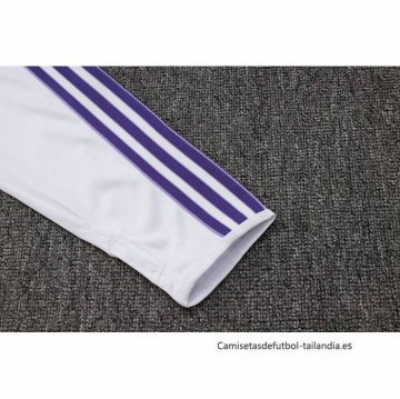 Chandal de Sudadera del Real Madrid Nino 2025-2026 Blanco Purpura