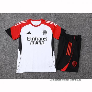 Chandal del Arsenal Manga Corta 2025-2026 Blanco - Pantalon Corto