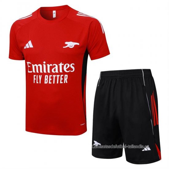 Chandal del Arsenal Manga Corta 2025-2026 Rojo - Pantalon Corto - Haga un click en la imagen para cerrar