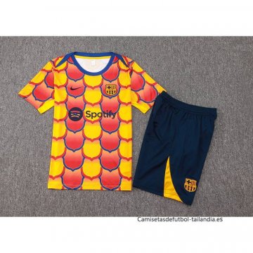 Chandal del Barcelona Manga Corta 2024-2025 Amarillo - Pantalon Corto