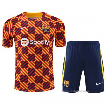Chandal del Barcelona Manga Corta 2023-2024 Amarillo - Pantalon Corto Chandal del Barcelona Manga Corta 2023-2024 Amarillo - Pantalon Corto