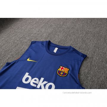 Chandal del Barcelona Sin Mangas 2021-2022 Azul