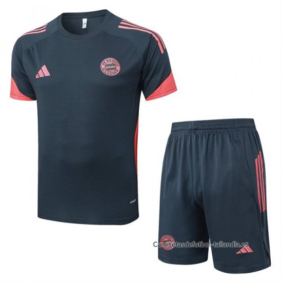 Chandal del Bayern Munich Manga Corta 2025-2026 Gris Oscuro - Pantalon Corto - Haga un click en la imagen para cerrar