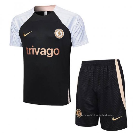 Chandal del Chelsea Manga Corta 2023-2024 Negro - Pantalon Corto - Haga un click en la imagen para cerrar