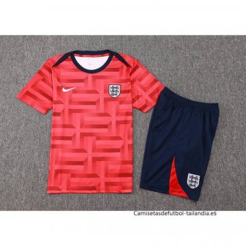 Chandal del Inglaterra Manga Corta 2024-2025 Rojo - Pantalon Corto
