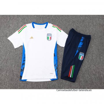 Chandal del Italia Manga Corta 2024-2025 Blanco - Pantalon Corto