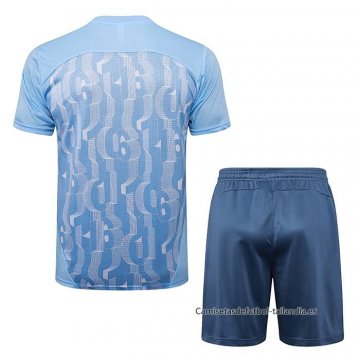 Chandal del Manchester City Manga Corta 2024-2025 Azul - Pantalon Corto