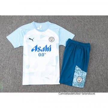 Chandal del Manchester City Manga Corta 2024-2025 Azul - Pantalon Corto