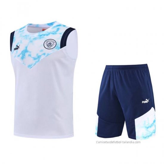 Chandal del Manchester City Sin Mangas 2022-2023 Blanco - Haga un click en la imagen para cerrar