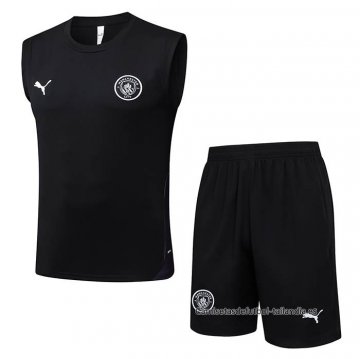 Chandal del Manchester City Sin Mangas 2025-2026 Negro
