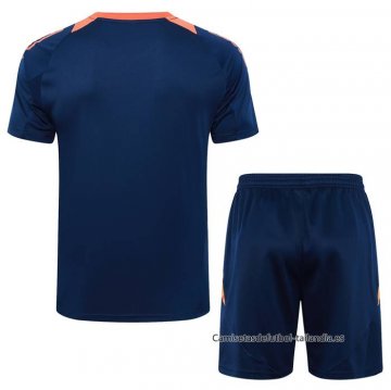 Chandal del Manchester United Manga Corta 2024-2025 Azul - Pantalon Corto