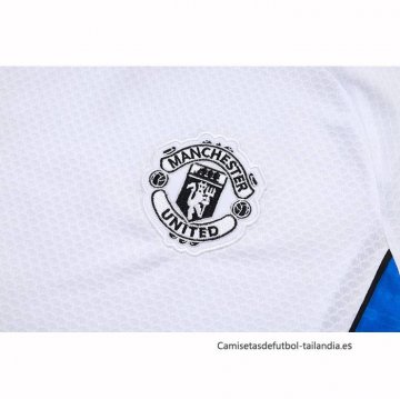 Chandal del Manchester United Manga Corta 2025-2026 Blanco - Pantalon Corto