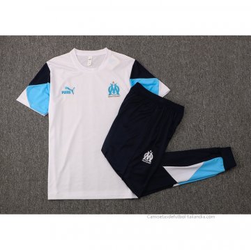 Chandal del Olympique Marsella Manga Corta 2021-2022 Blanco