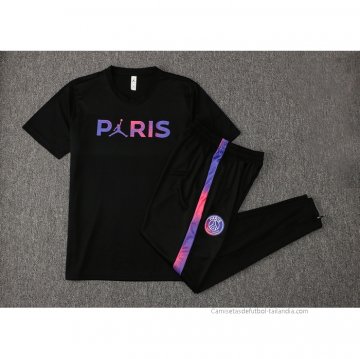 Chandal del Paris Saint-Germain Jordan Manga Corta 2021-2022 Negro