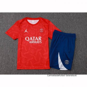 Chandal del Paris Saint-Germain Jordan Manga Corta 2024-2025 Rojo - Pantalon Corto