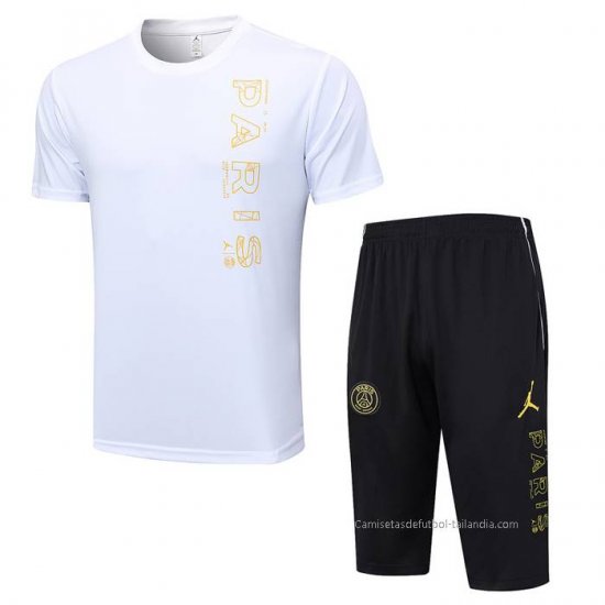 Chandal del Paris Saint-Germain Jordan Manga Corta 2023-2024 Blanco - Pantalon Corto - Haga un click en la imagen para cerrar