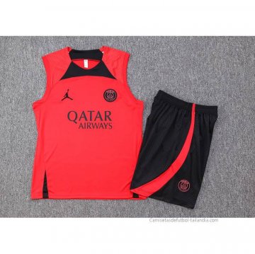 Chandal del Paris Saint-Germain Jordan Sin Mangas 2023-2024 Rojo