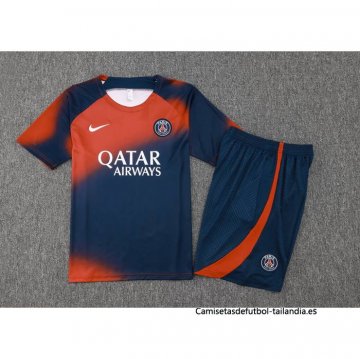 Chandal del Paris Saint-Germain Manga Corta 2023-2024 Rojo y Azul - Pantalon Corto