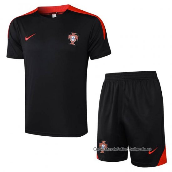 Chandal del Portugal Manga Corta 2024-2025 Negro - Pantalon Corto - Haga un click en la imagen para cerrar