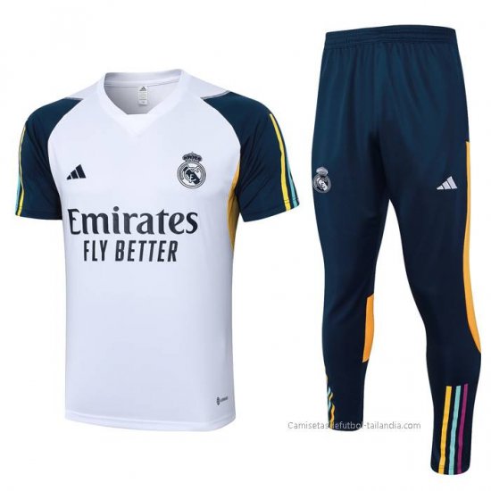 Chandal del Real Madrid Manga Corta 2023-2024 Blanco - Haga un click en la imagen para cerrar