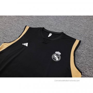 Chandal del Real Madrid Sin Mangas 2023-2024 Negro