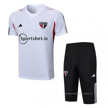 Chandal del Sao Paulo Manga Corta 2023-2024 Blanco - Pantalon Corto Chandal del Sao Paulo Manga Corta 2023-2024 Blanco - Pantalon Corto