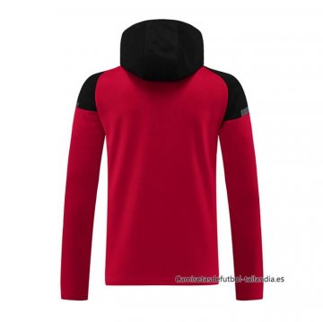 Chaqueta con Capucha del AC Milan 2024-2025 Rojo