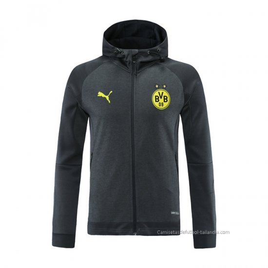 Chaqueta con Capucha del Borussia Dortmund 2021-2022 Gris - Haga un click en la imagen para cerrar