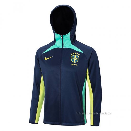 Chaqueta con Capucha del Brasil 2022-2023 Azul - Haga un click en la imagen para cerrar