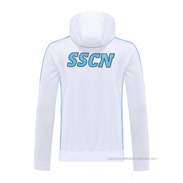 Chaqueta con Capucha del Napoli 2022-2023 Blanco