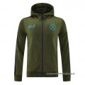 Chaqueta con Capucha del Napoli 2024-2025 Verde