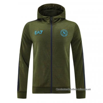 Chaqueta con Capucha del Napoli 2024-2025 Verde Chaqueta con Capucha del Napoli 2024-2025 Verde