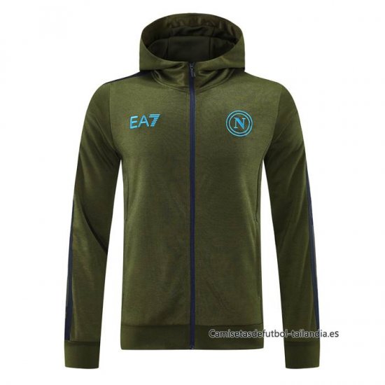 Chaqueta con Capucha del Napoli 2024-2025 Verde - Haga un click en la imagen para cerrar