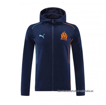Chaqueta con Capucha del Olympique Marsella 2024-2025 Azul Chaqueta con Capucha del Olympique Marsella 2024-2025 Azul
