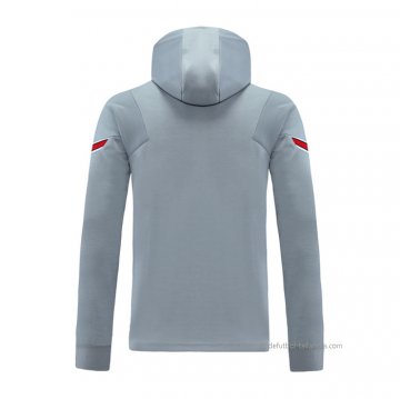Chaqueta con Capucha del Paris Saint-Germain 2021-2022 Gris