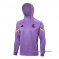 Chaqueta con Capucha del Real Madrid 2024-2025 Purpura