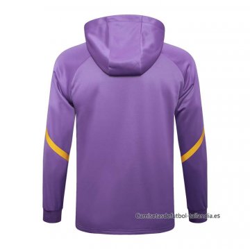 Chaqueta con Capucha del Real Madrid 2024-2025 Purpura