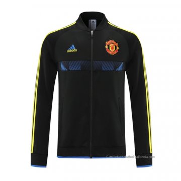 Chaqueta del Manchester United 2021-2022 Negro y Azul Chaqueta del Manchester United 2021-2022 Negro y Azul