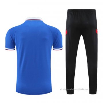 Conjunto Polo del Barcelona 2022-2023 Azul Rojo Negro