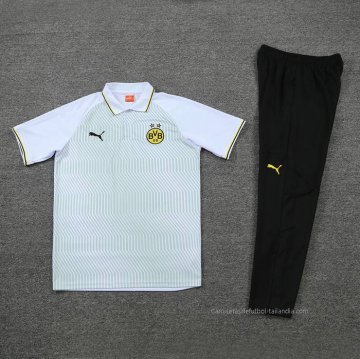 Conjunto Polo del Borussia Dortmund 2022-2023 Blanco y Verde