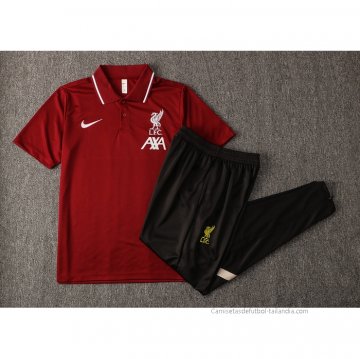 Conjunto Polo del Liverpool 2021-2022 Rojo