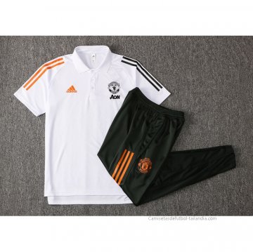 Conjunto Polo del Manchester United 2021-2022 Blanco
