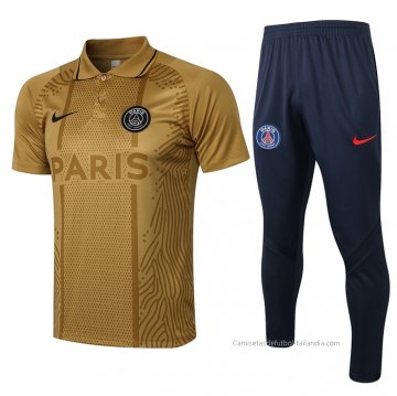 Conjunto Polo del Paris Saint-Germain 2021-2022 Oro Conjunto Polo del Paris Saint-Germain 2021-2022 Oro